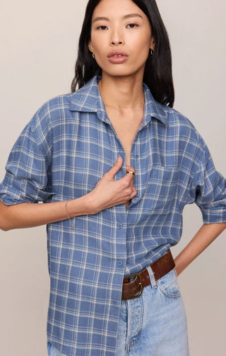 ZSUPPLY River Plaid Button Up - Mystic Blue - The Salty BabeLong Sleeve Shirt