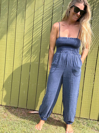 ZSUPPLY Santos Gauze Jumpsuit - Indigo - The Salty BabeJumpsuits
