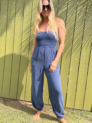 ZSUPPLY Santos Gauze Jumpsuit - Indigo - The Salty BabeJumpsuits