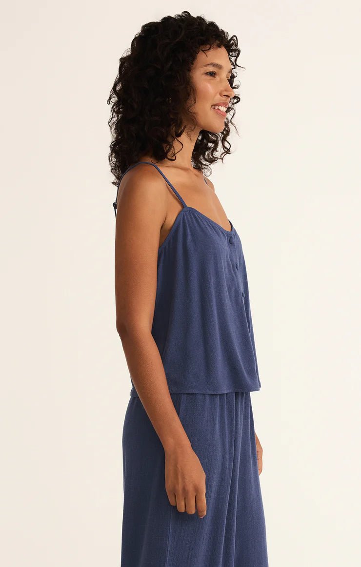 ZSUPPLY Savoy Linen Tank - Yacht Blue - The Salty BabeTop