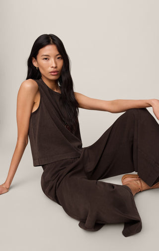 ZSUPPLY Scout Jersey Crop Flare Pant - Dark Chocolate - The Salty BabePants