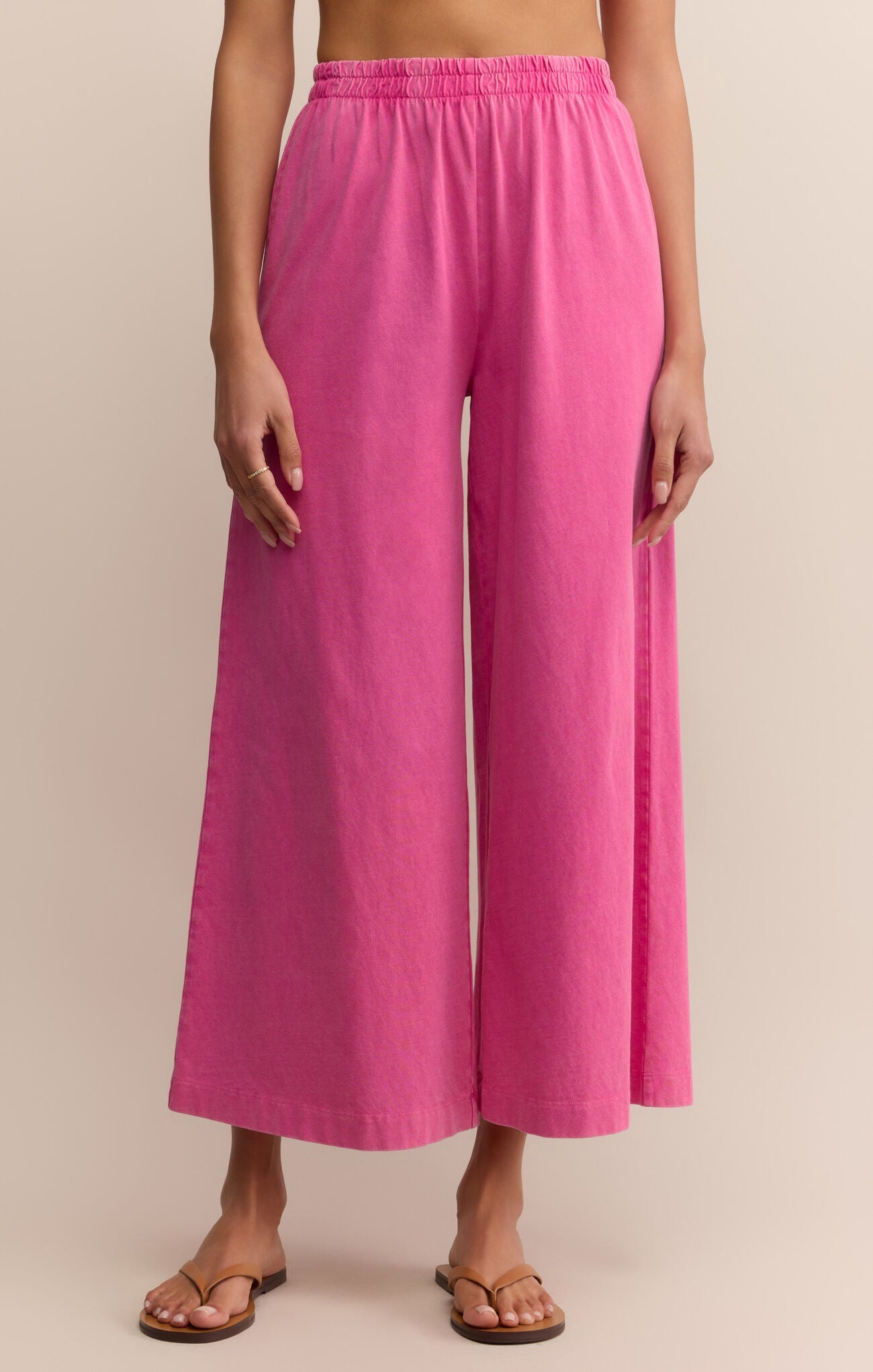 ZSUPPLY Scout Jersey Crop Flare Pant - Island Pink - The Salty BabePants