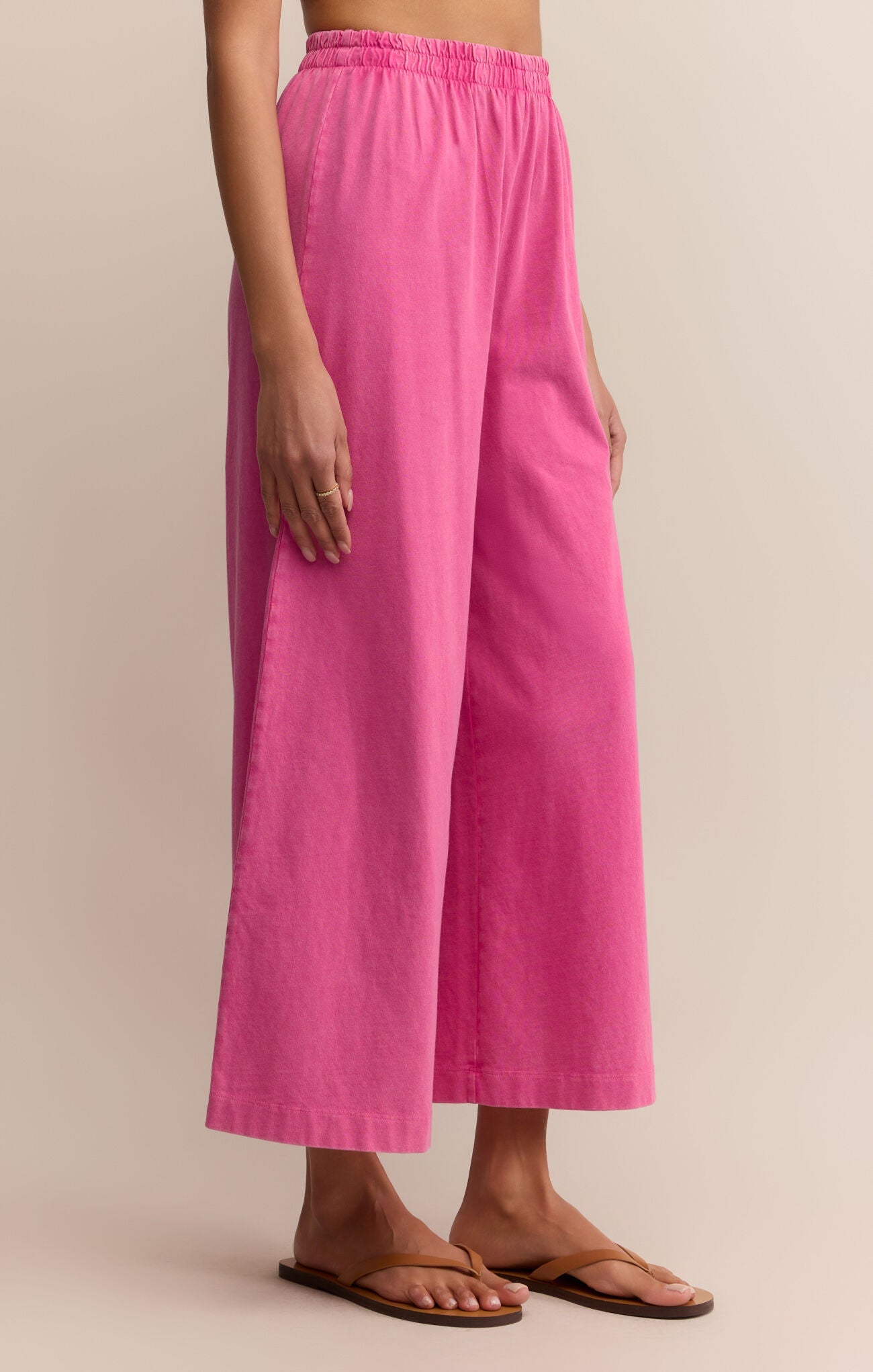 ZSUPPLY Scout Jersey Crop Flare Pant - Island Pink - The Salty BabePants