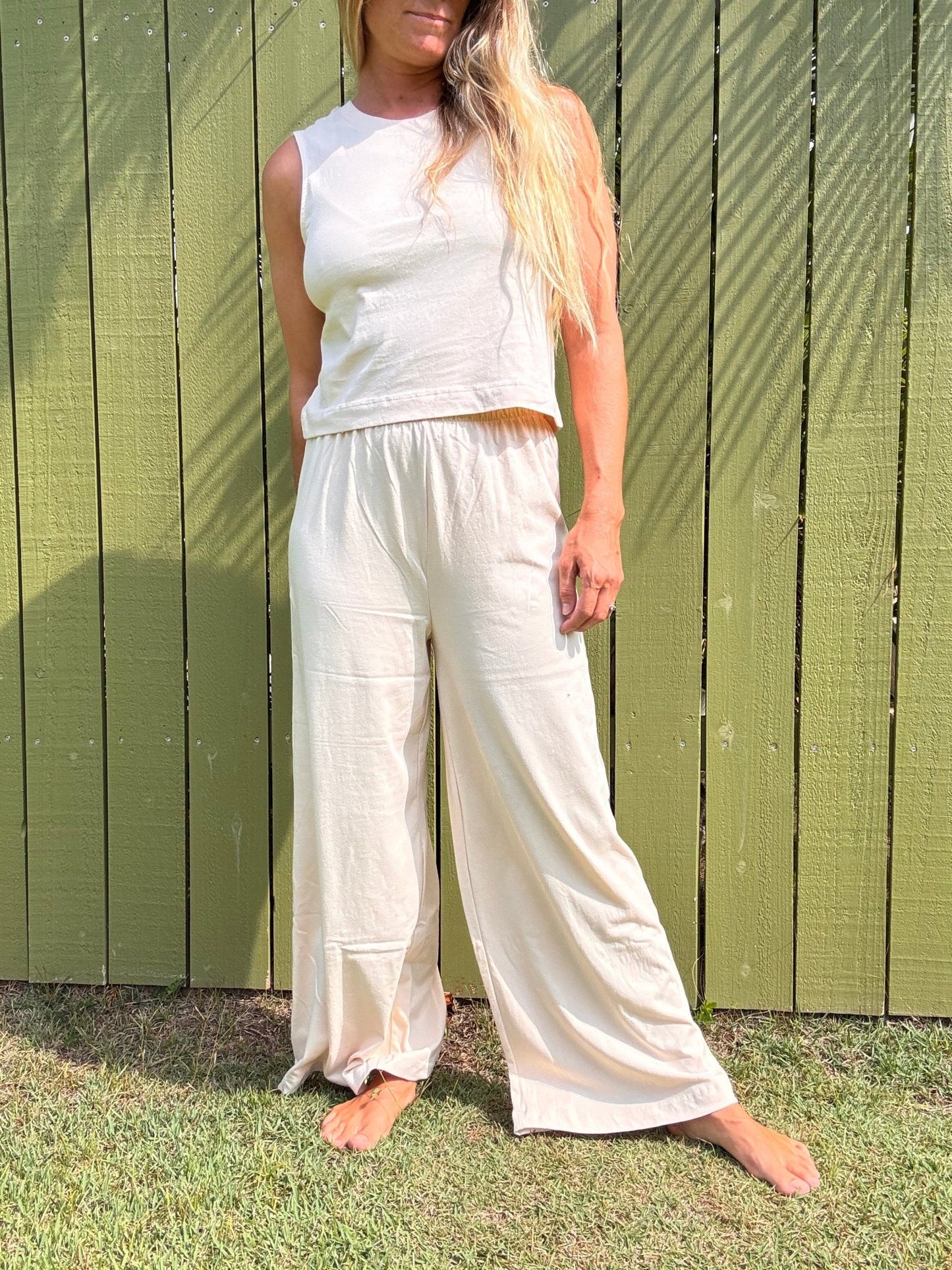 ZSUPPLY Scout Jersey Flare Pant - Panna Cotta - The Salty BabePants
