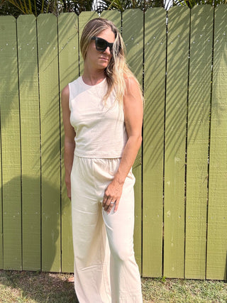 ZSUPPLY Scout Jersey Flare Pant - Panna Cotta - The Salty BabePants