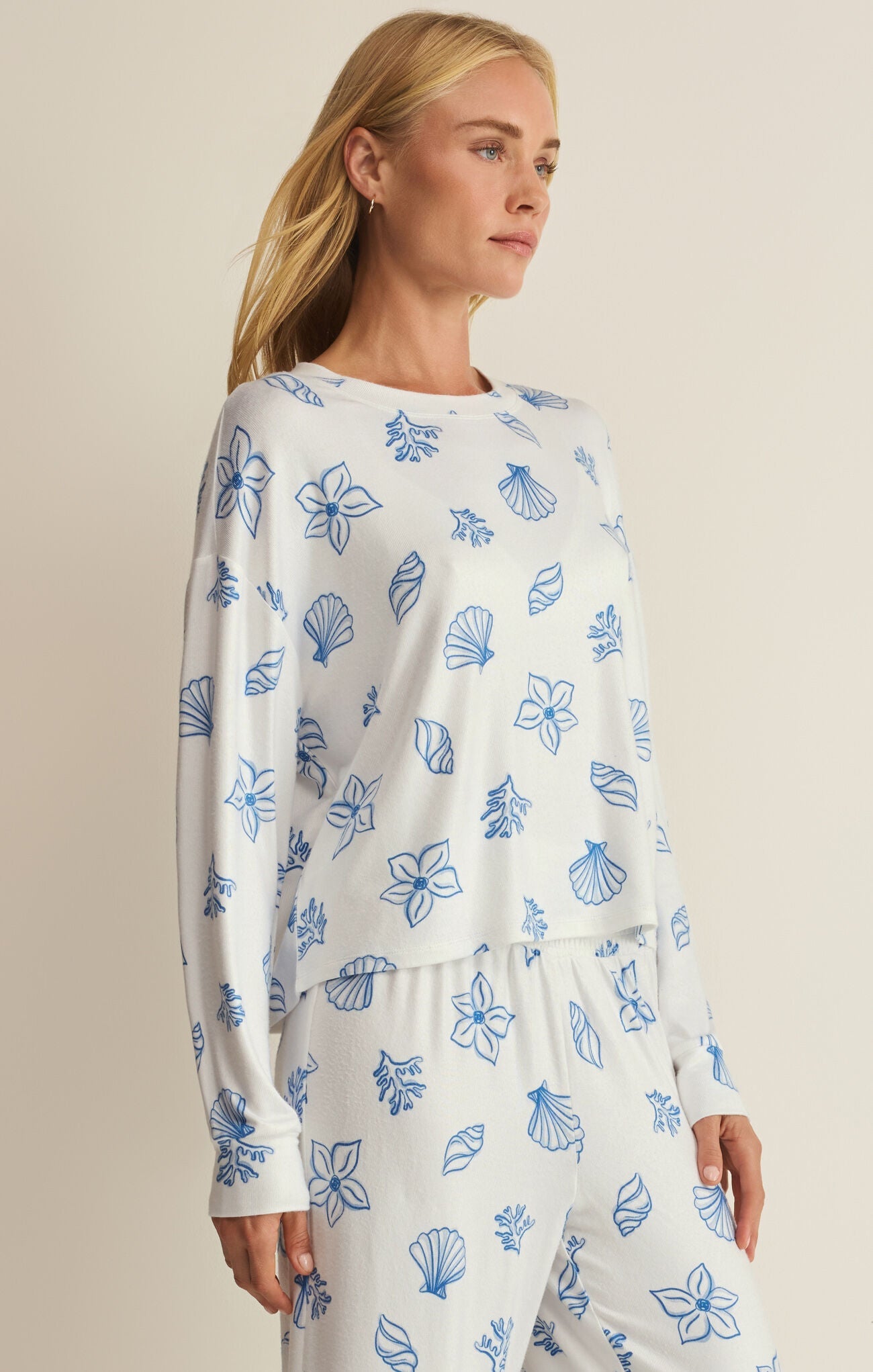 ZSUPPLY Seashore PJ Top - White - The Salty BabeLong Sleeve Tops
