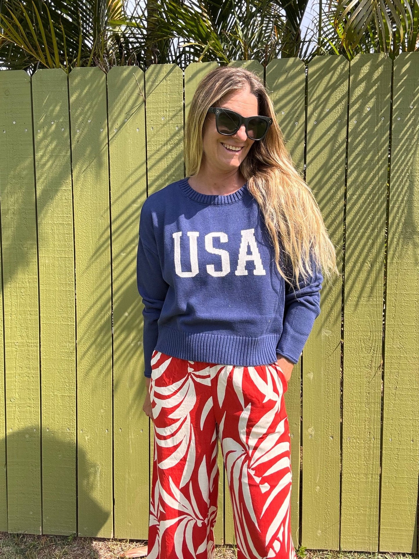 ZSUPPLY Sienna USA Sweater - Yacht Blue - The Salty BabeSweaters