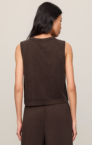 ZSUPPLY Sloane Jersey Muscle Tank - Dark Chocolate - The Salty BabeTank Tops