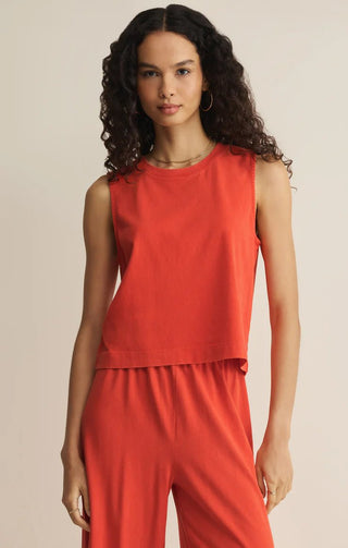 ZSUPPLY Sloane Jersey Muscle Tank - Lychee - The Salty BabeTank Tops
