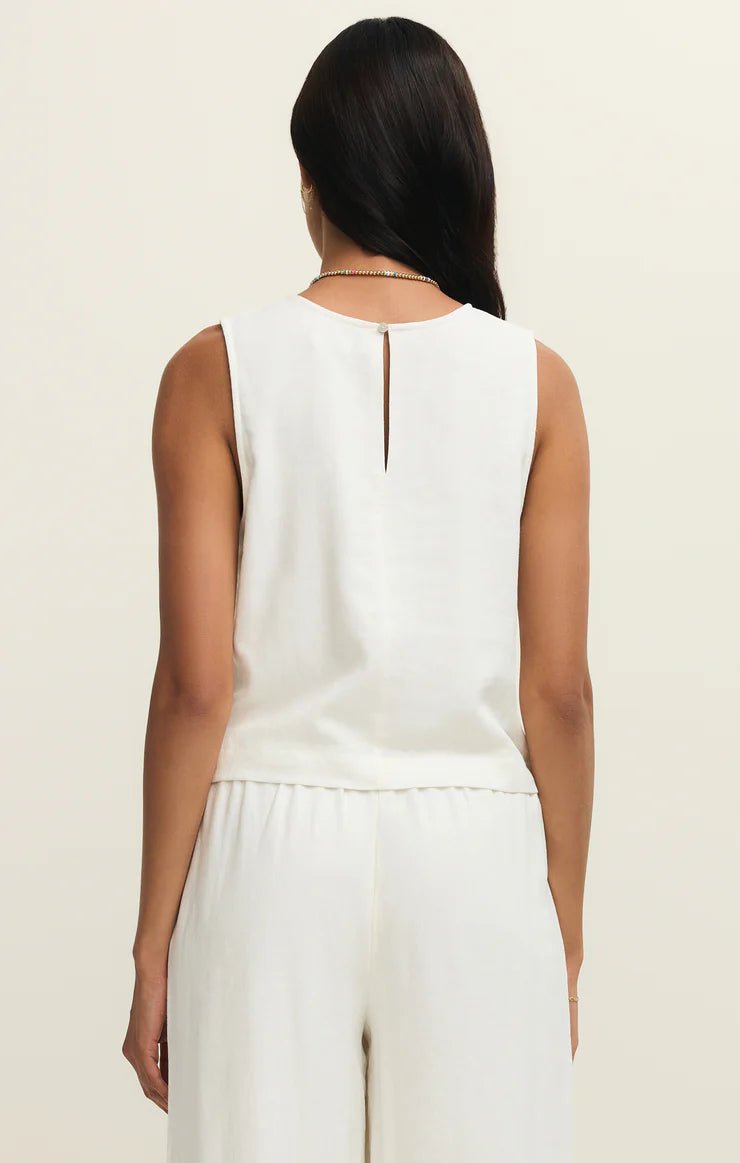 ZSUPPLY Sloane Linen Top - White - The Salty BabeTop