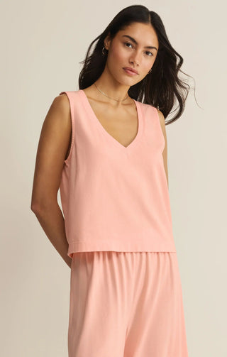 ZSUPPLY Sloane V - Neck Tank Top - Bellini - The Salty BabeTank Tops