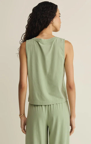 ZSUPPLY Sloane V - Neck Tank Top - Crystal Green - The Salty BabeTop