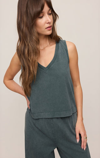 ZSUPPLY Sloane V-Neck Top - Emerald Cove - The Salty BabeTop