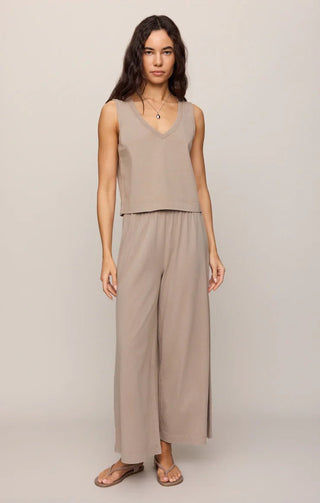 ZSUPPLY Sloane V-Neck Top - Stone Gray - The Salty BabeTop