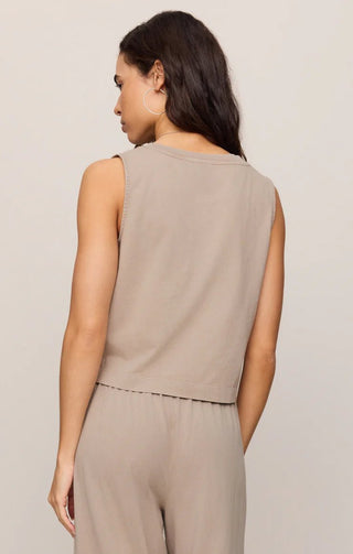 ZSUPPLY Sloane V-Neck Top - Stone Gray - The Salty BabeTop