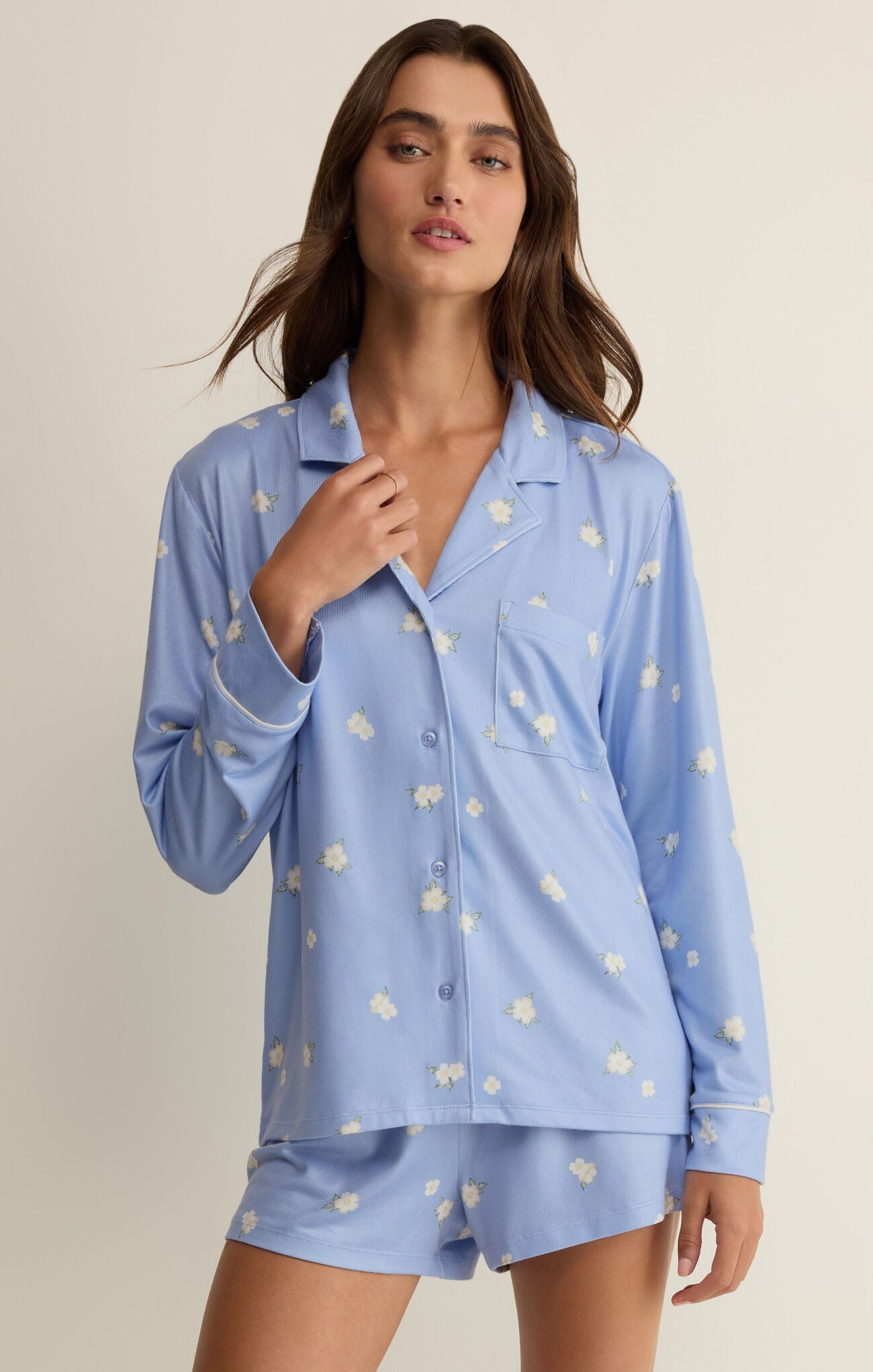 ZSUPPLY Snuggle PJ Top - Ice Blue - The Salty BabeLong Sleeve Tops