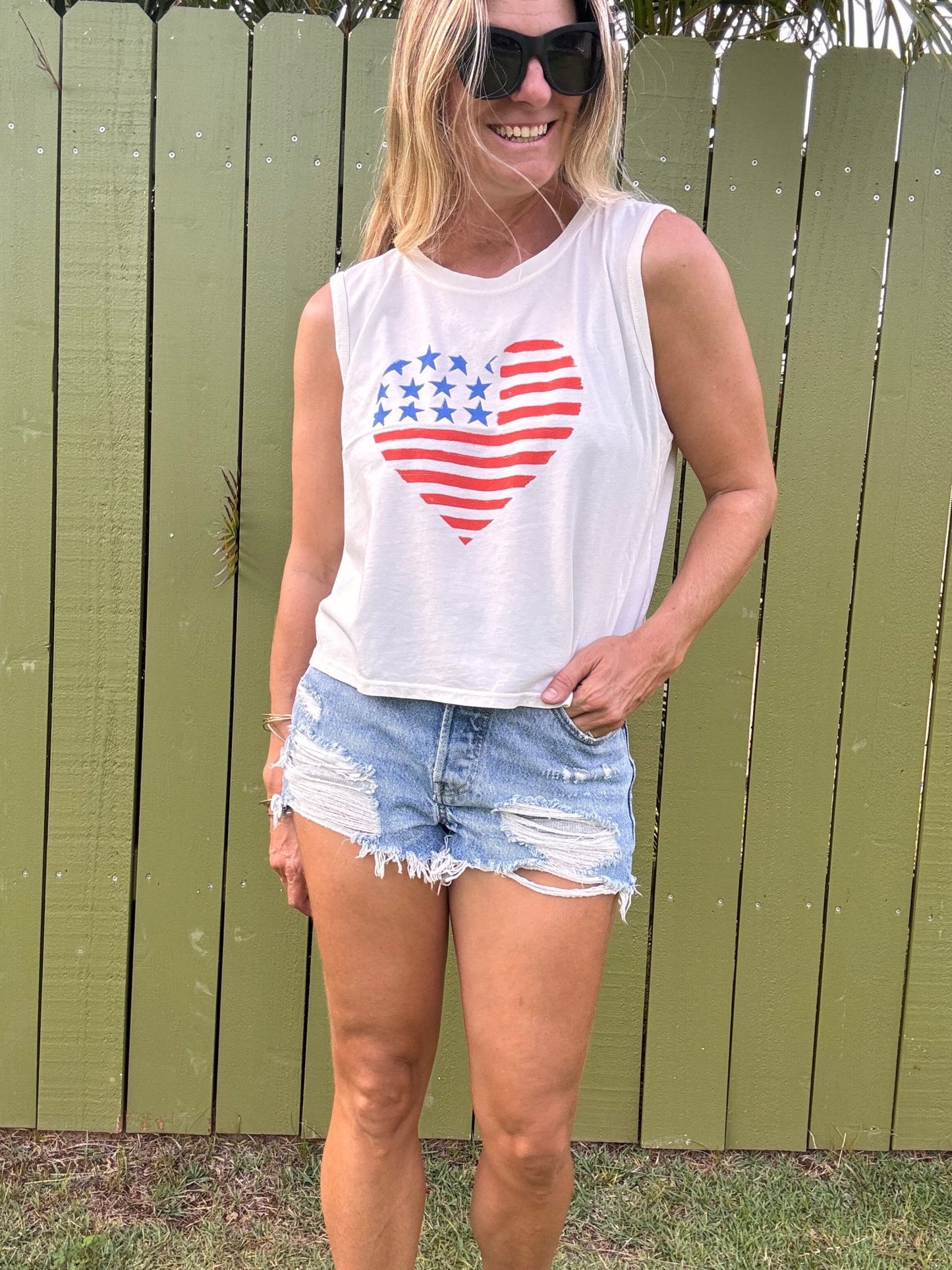 ZSUPPLY Stars & Stripes La Mer Tank - Sea Salt - The Salty BabeTank Tops