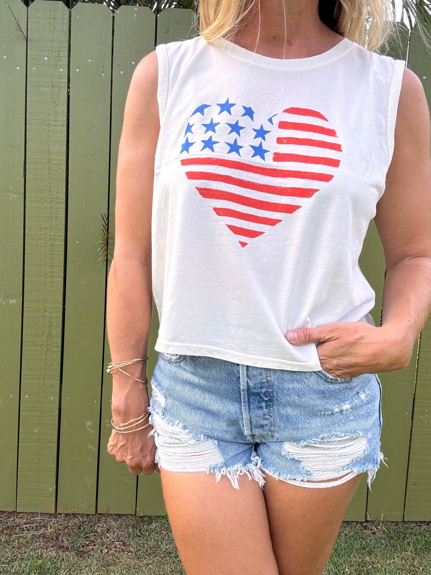 ZSUPPLY Stars & Stripes La Mer Tank - Sea Salt - The Salty BabeTank Tops
