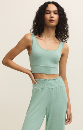 ZSUPPLY Zoe Brushed Jersey Tank Bra - Crystal Green - The Salty BabeTank Tops