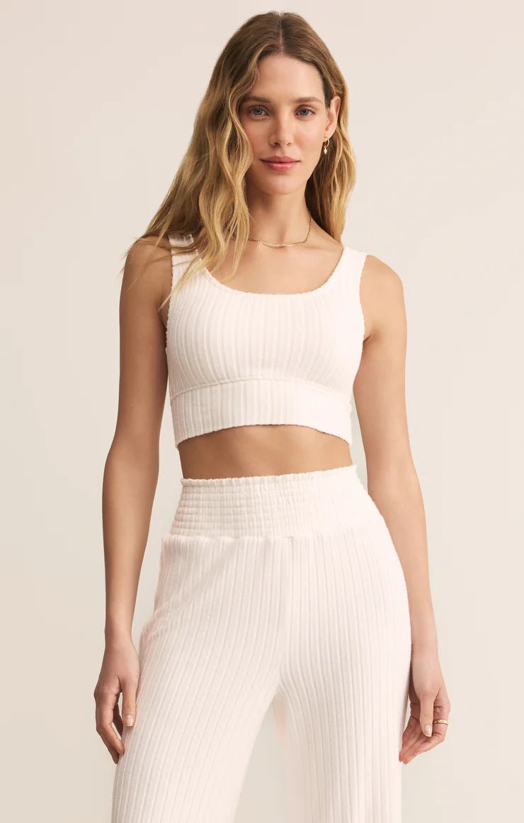 ZSUPPLY Zoe Rib Tank Bra - Vanilla Ice - The Salty BabeTank Tops