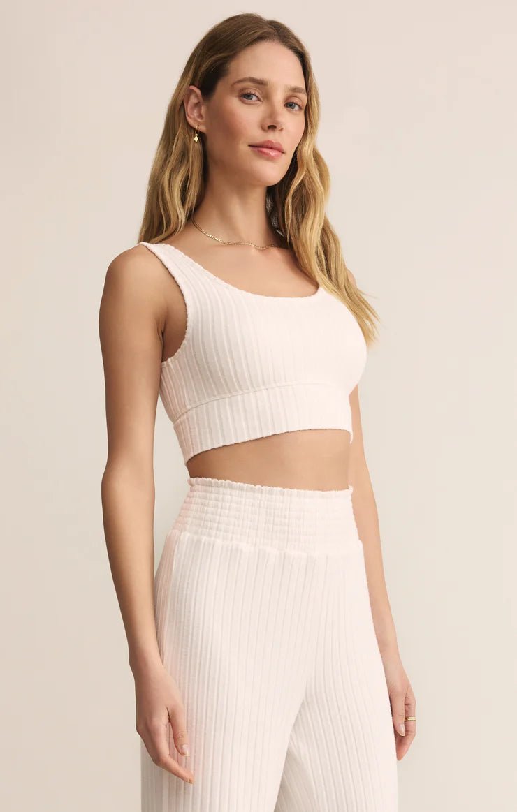 ZSUPPLY Zoe Rib Tank Bra - Vanilla Ice - The Salty BabeTank Tops