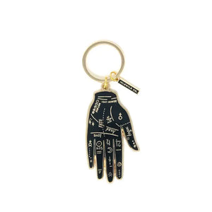 Palmistry brass keychain