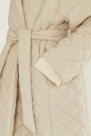 Adeline Quilted Puffer wrap coat