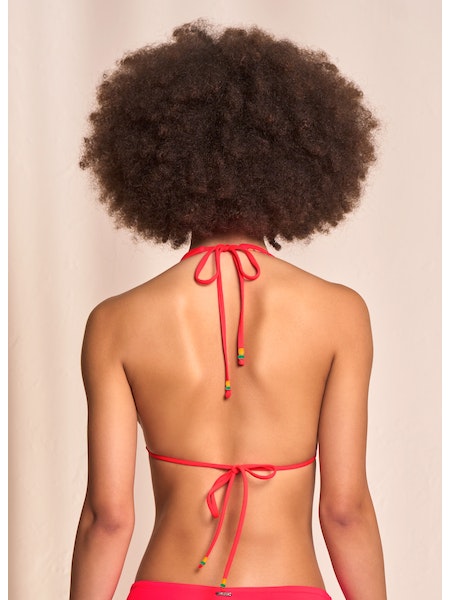 MAAJI Cherry Red Kalima halter triangle bikini top