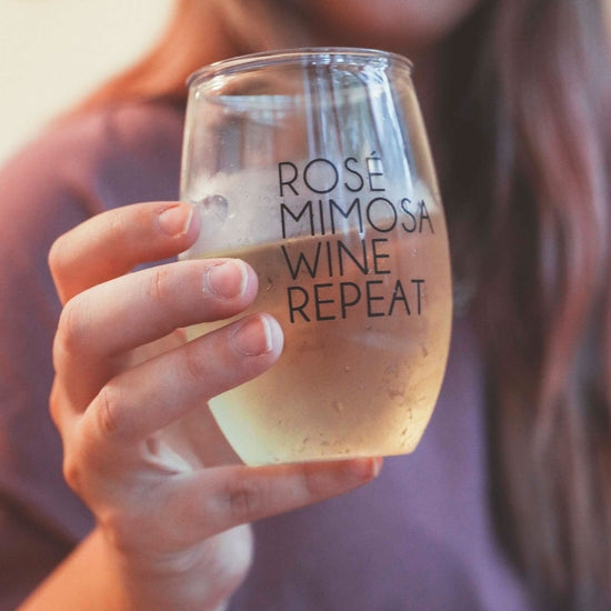 Rose Mimosa Wine Glass