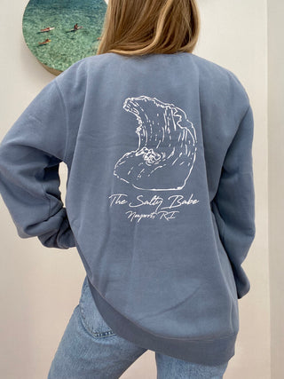 Salty Babe Wave Crewneck Sweatshirt