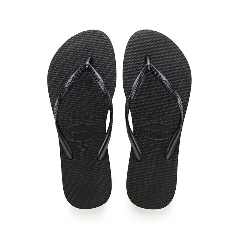 HAVAIANAS Slim Flip Flops - Black - The Salty BabeFootwear