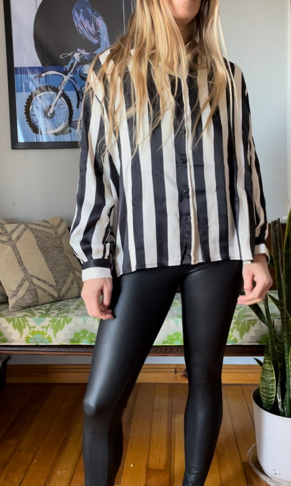 Ava faux leather leggings-Black