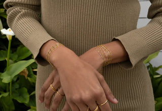 MAY MARTIN Enamel & Gold Dainty Bracelet - The Salty BabeJewelry