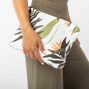 ALOHA COLLECTION Mid Painted Birds Pouch