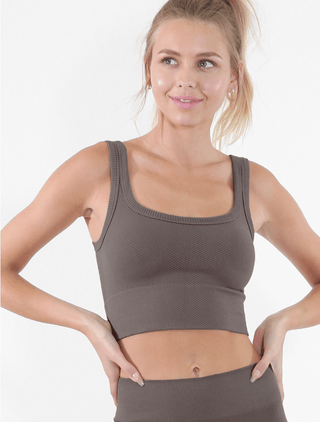 NIKIBIKI Chevron Ribbed Crop Top - The Salty BabeTop