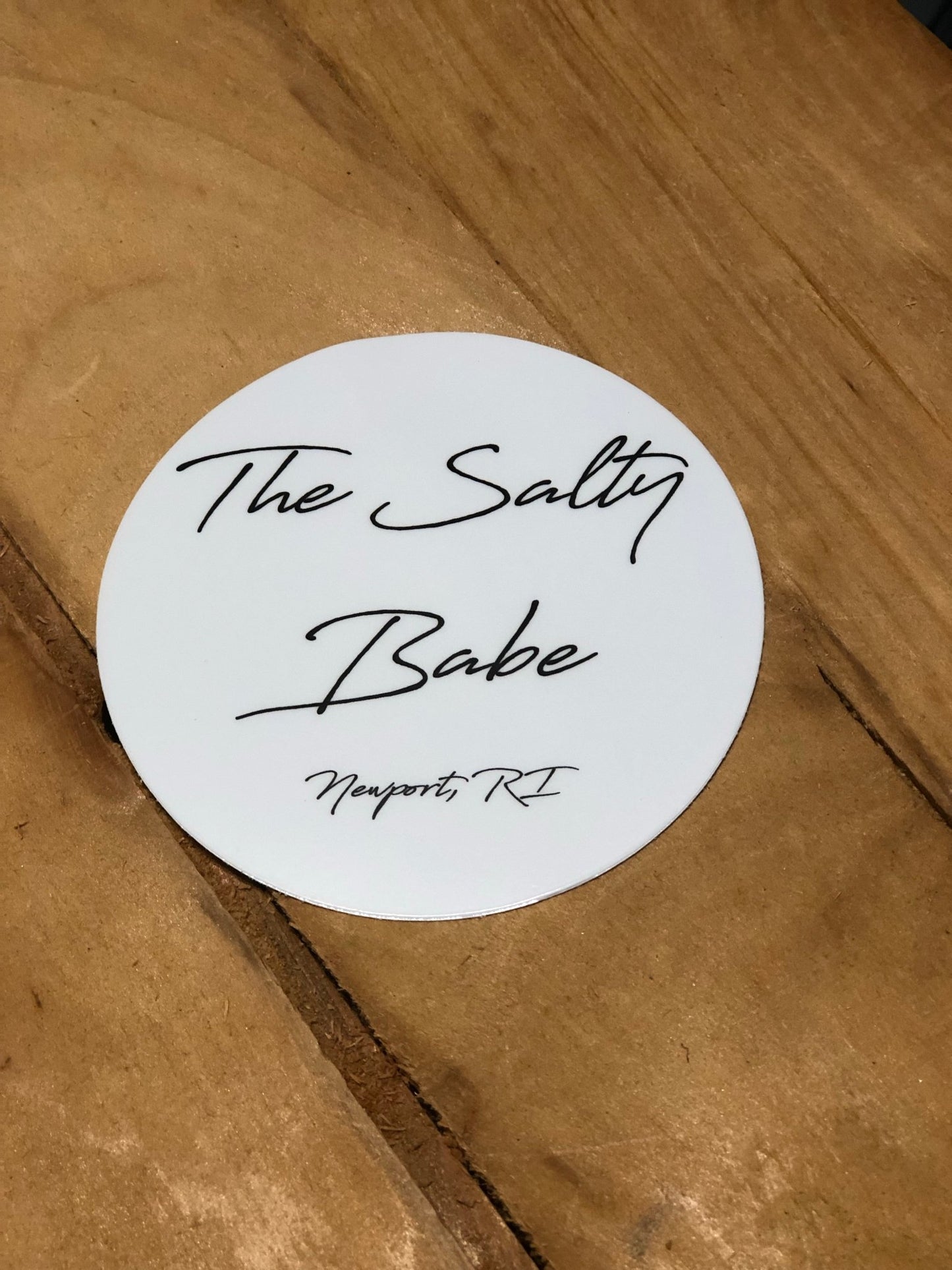SALTY BABE large round sticker - The Salty BabeGift