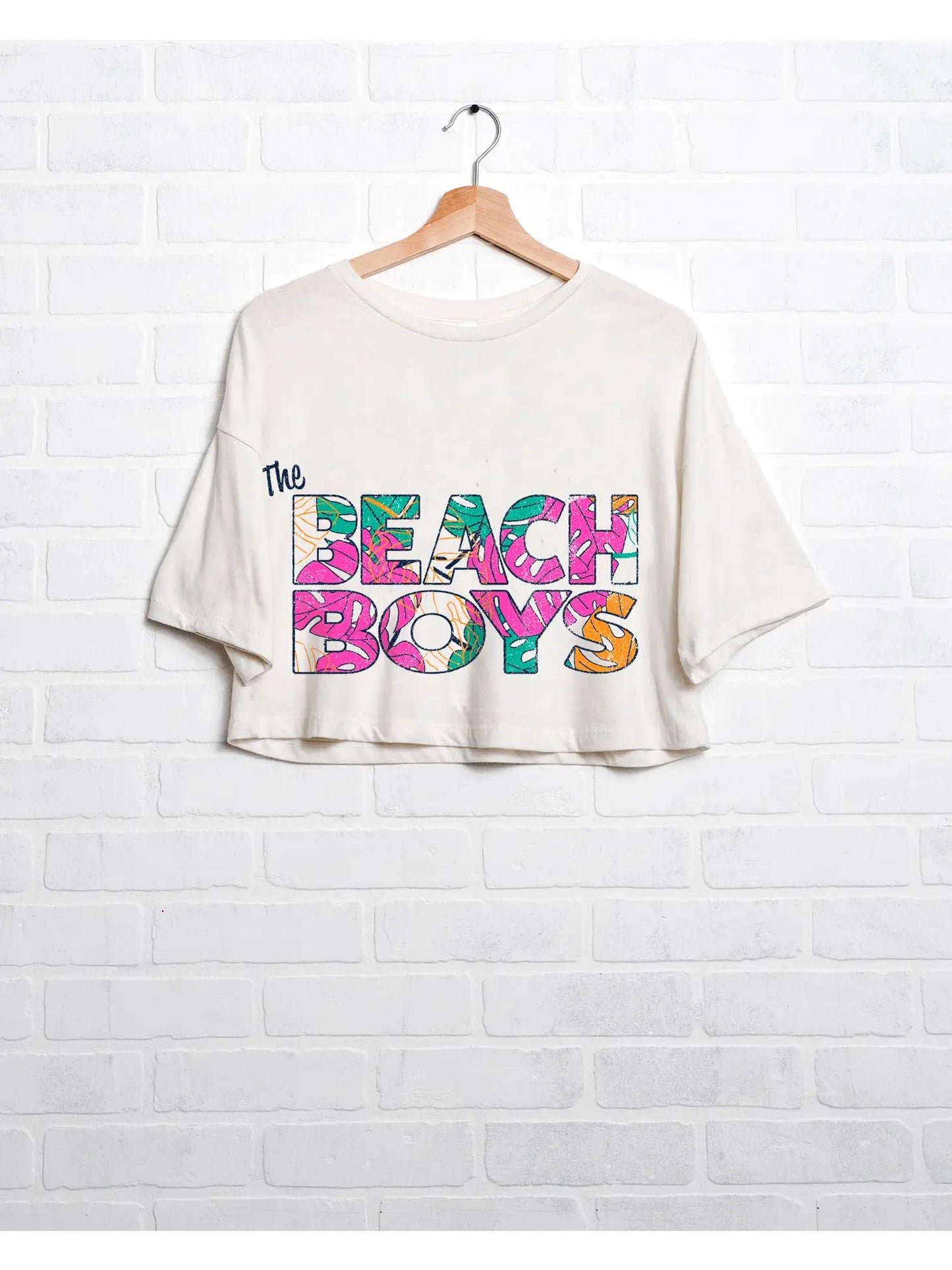 The Beach Boys Neon Palm Cropped Tee - The Salty BabeGraphic Tee Shirts